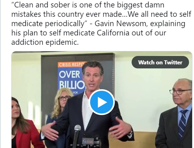 Gavin Newsom Goes All in On Addiction