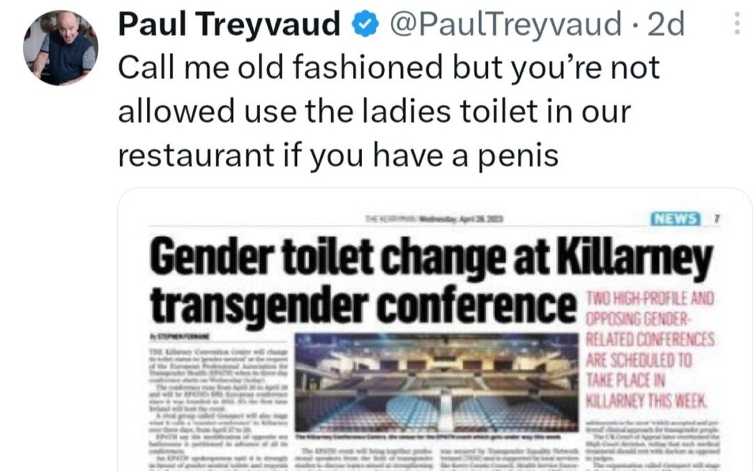 Support Treyvard’s for Standing for Biological Fact: No Men in Women’s Restrooms